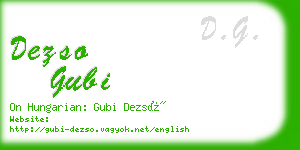 dezso gubi business card